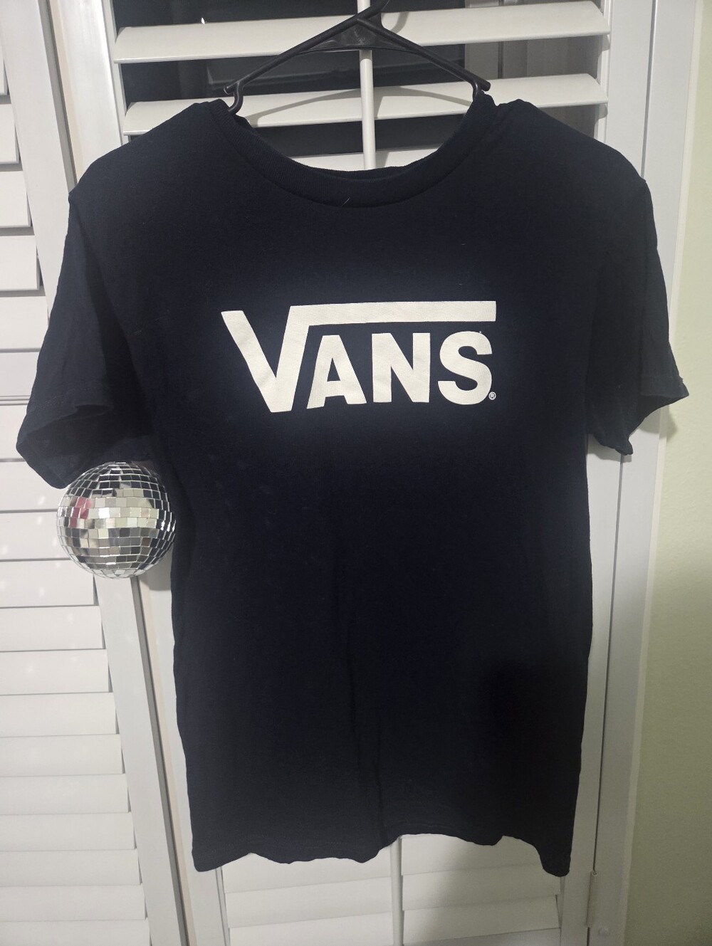 Vans Black Tee with White Logo